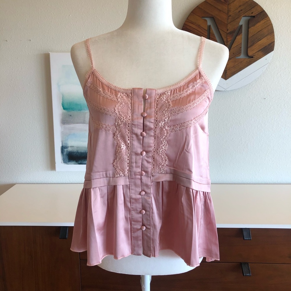 Silky Button Up Front Cami
